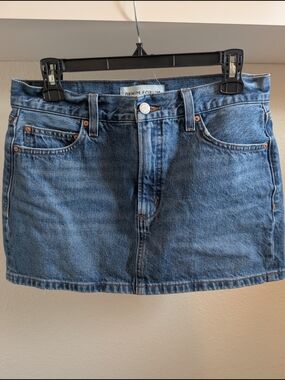 Denim Forum Classic Indigo Denim Mini Skirt